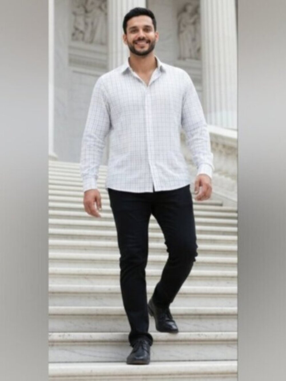UnTuckit SZ XXL Preppy Reg Fit Lng Sleeve Button Up Shirt Point Collar